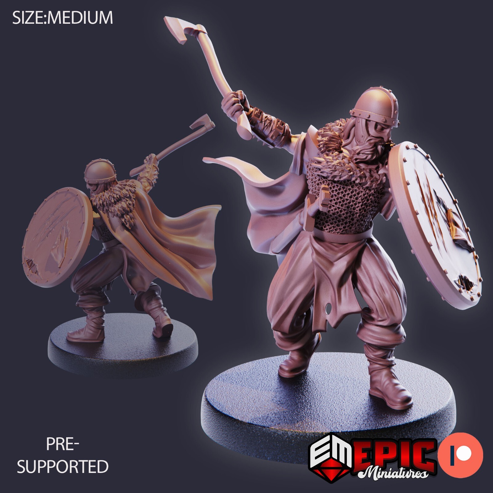 Viking Warrior | Epic Miniatures | RPG D&D Pathfinder Wargaming | 25-28mm