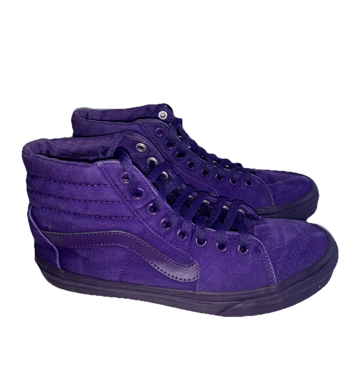 Vans SK8 Hi Purple Grape Mono Canvas High Top Skate Shoes SZ Men 7 / Women 8.5