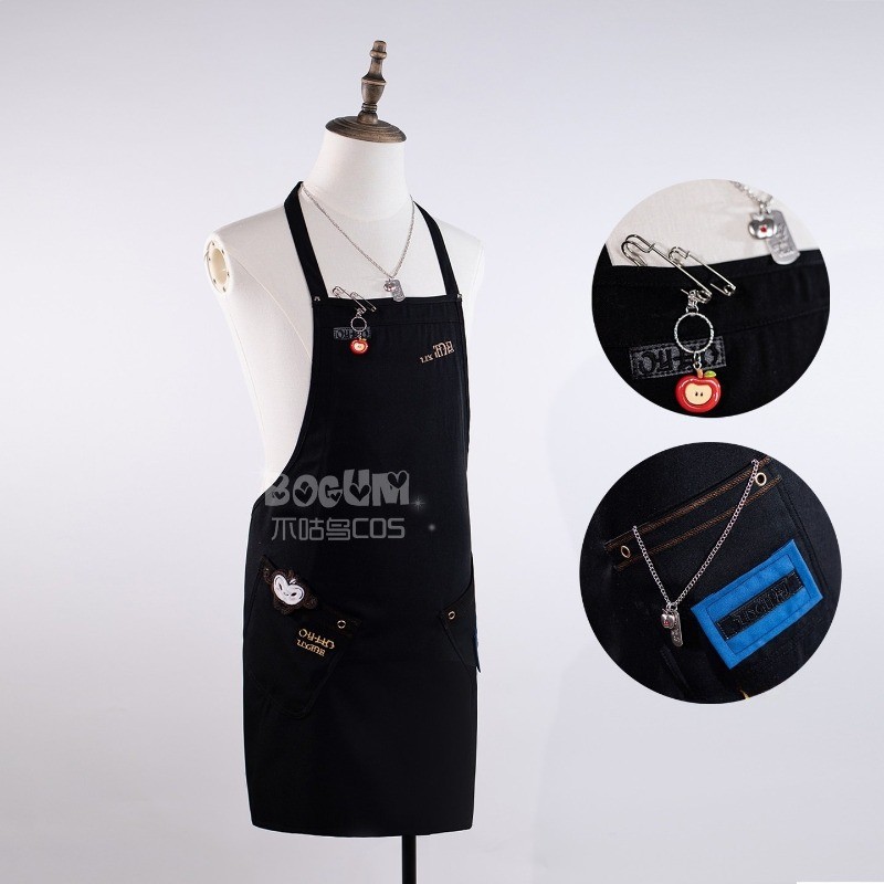 Anime Love and Deepspace Caleb Apron Summer Cosplay Apron Brooch Cosplay Apron