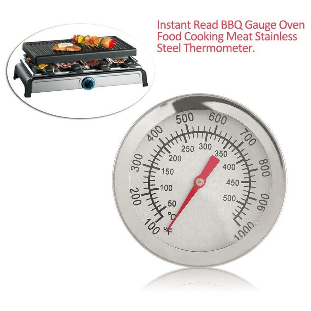 Practical Grill Thermometer 50~500?? Color: Silver Material: Stainless Steel