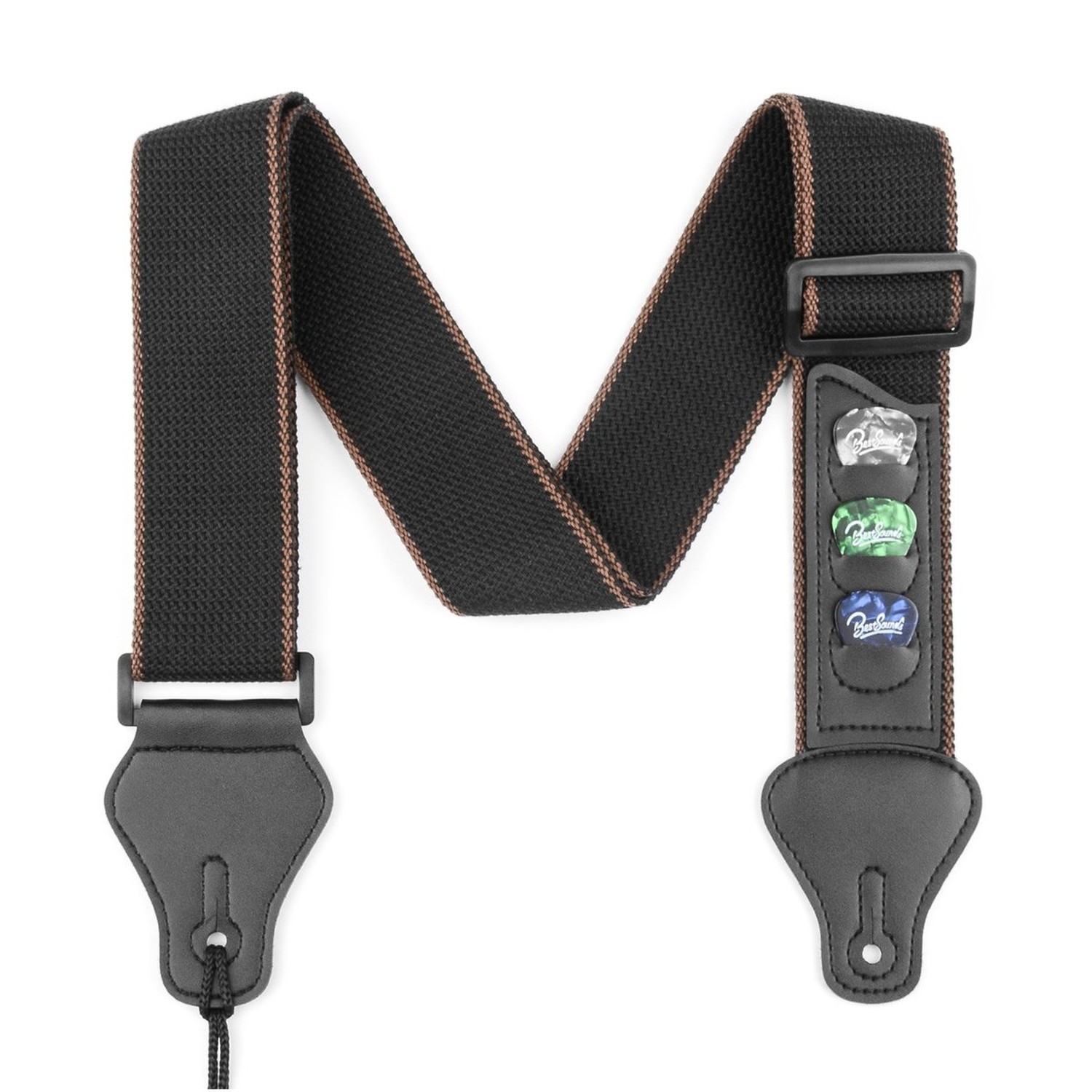 BestSounds Guitar Strap for Acoustic, Electric Bass Guitars with Pick Holders...