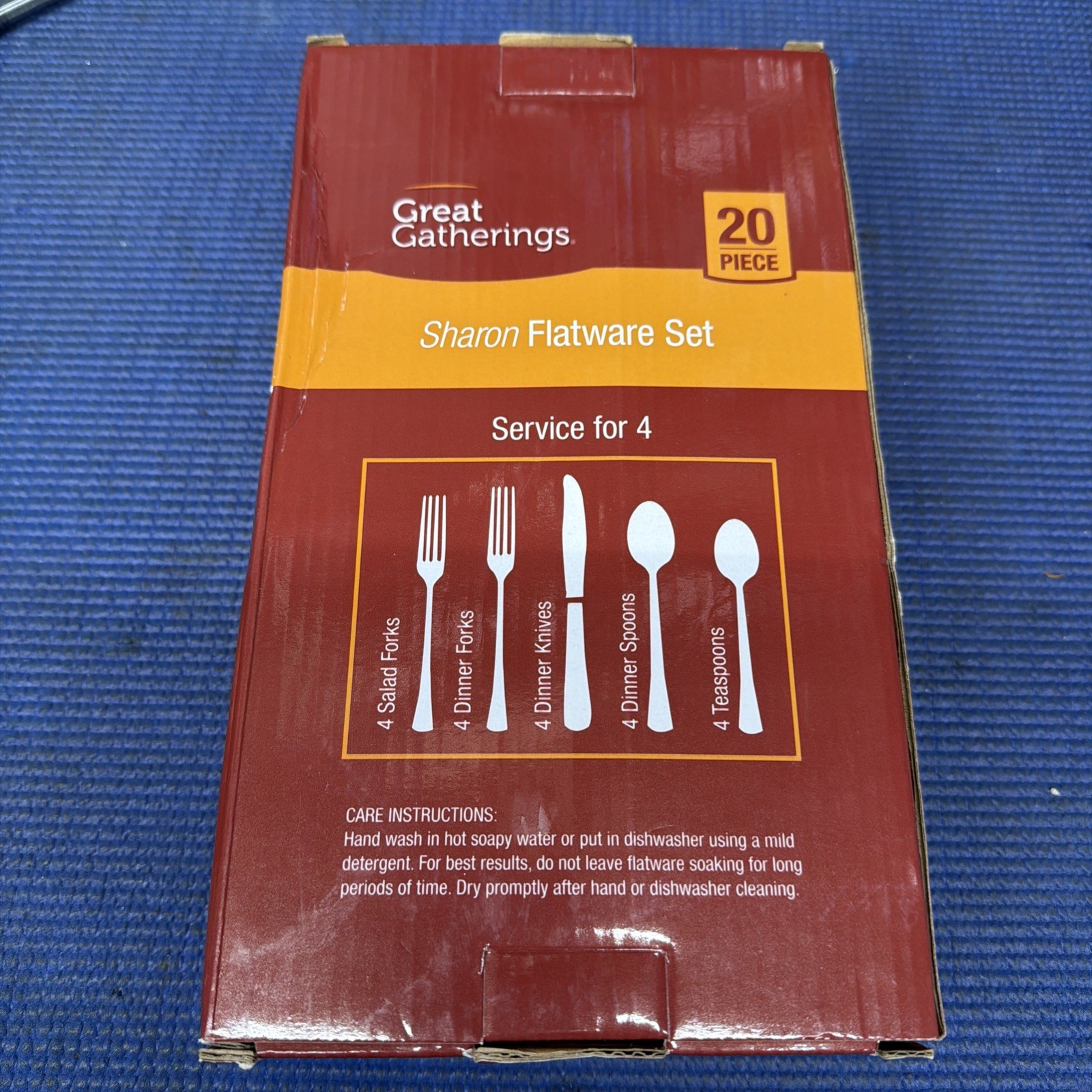 JC1- GREAT GATHERINGS Flatware SET Sharon SERVICE FOR 4- Metal