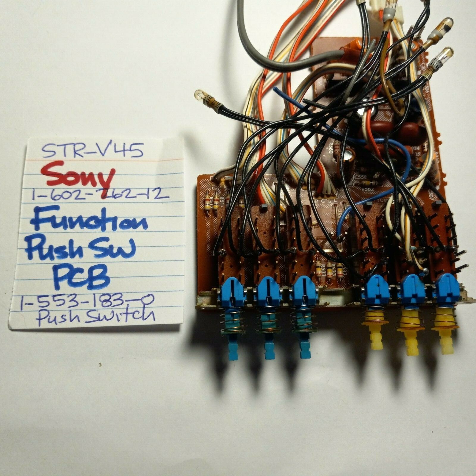 📈SONY 1-602-262-12 FUNCTION PUSH SWITCH BANK STR-V45 STEREO RECEIVER