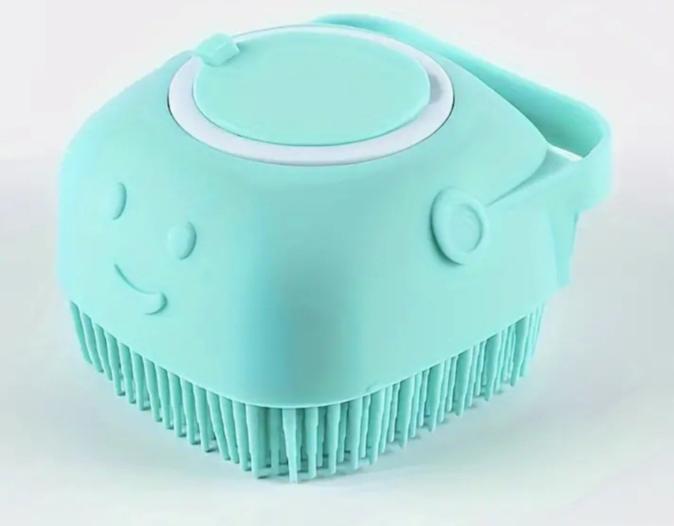 2 PC Pet Bath Brush, Built-In Soap Refill, For Cat & Dog Blue, FREE SHIPPING!!!