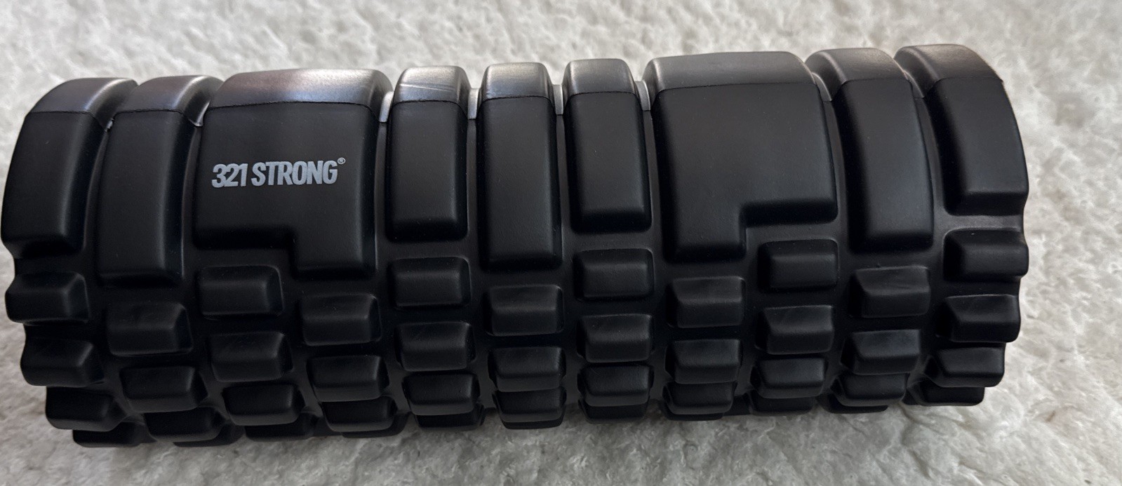 321 STRONG Foam Roller Black Hollow Massage Grid Home Gym Training Recovery