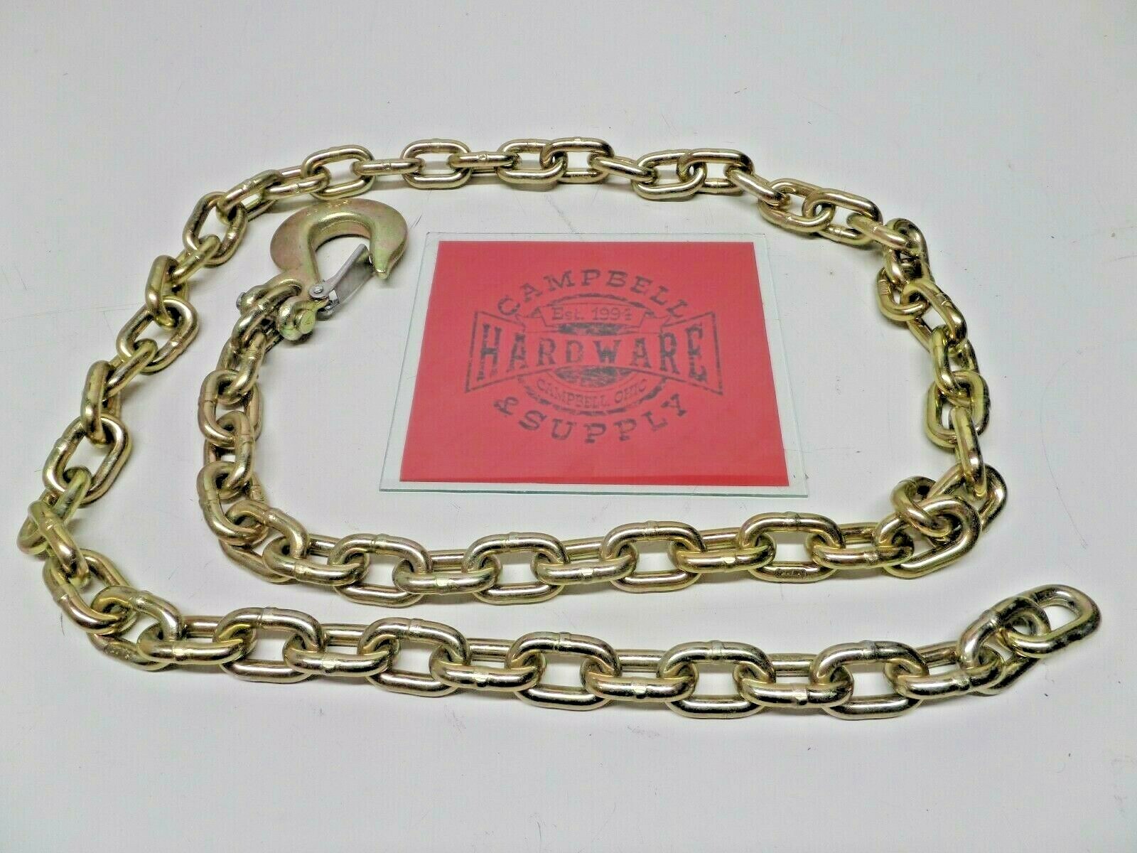 Auto Body Frame Machine Pull Chain 3/8" x 14' Grade 70 with 3/8 Clevis Slip Hook