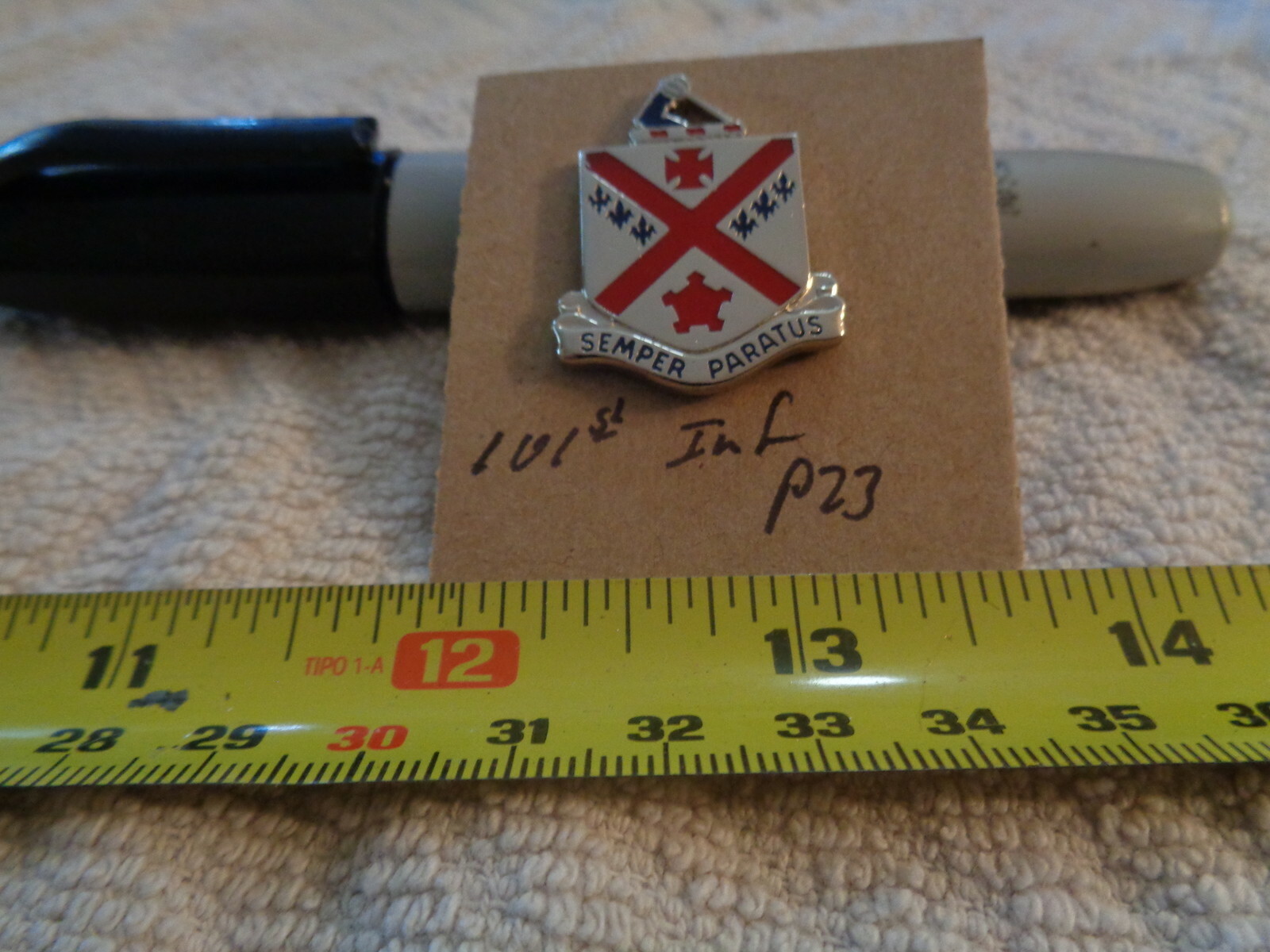 101st Infantry P23 Unit Crest, DI, DUI (DRAW#X13)