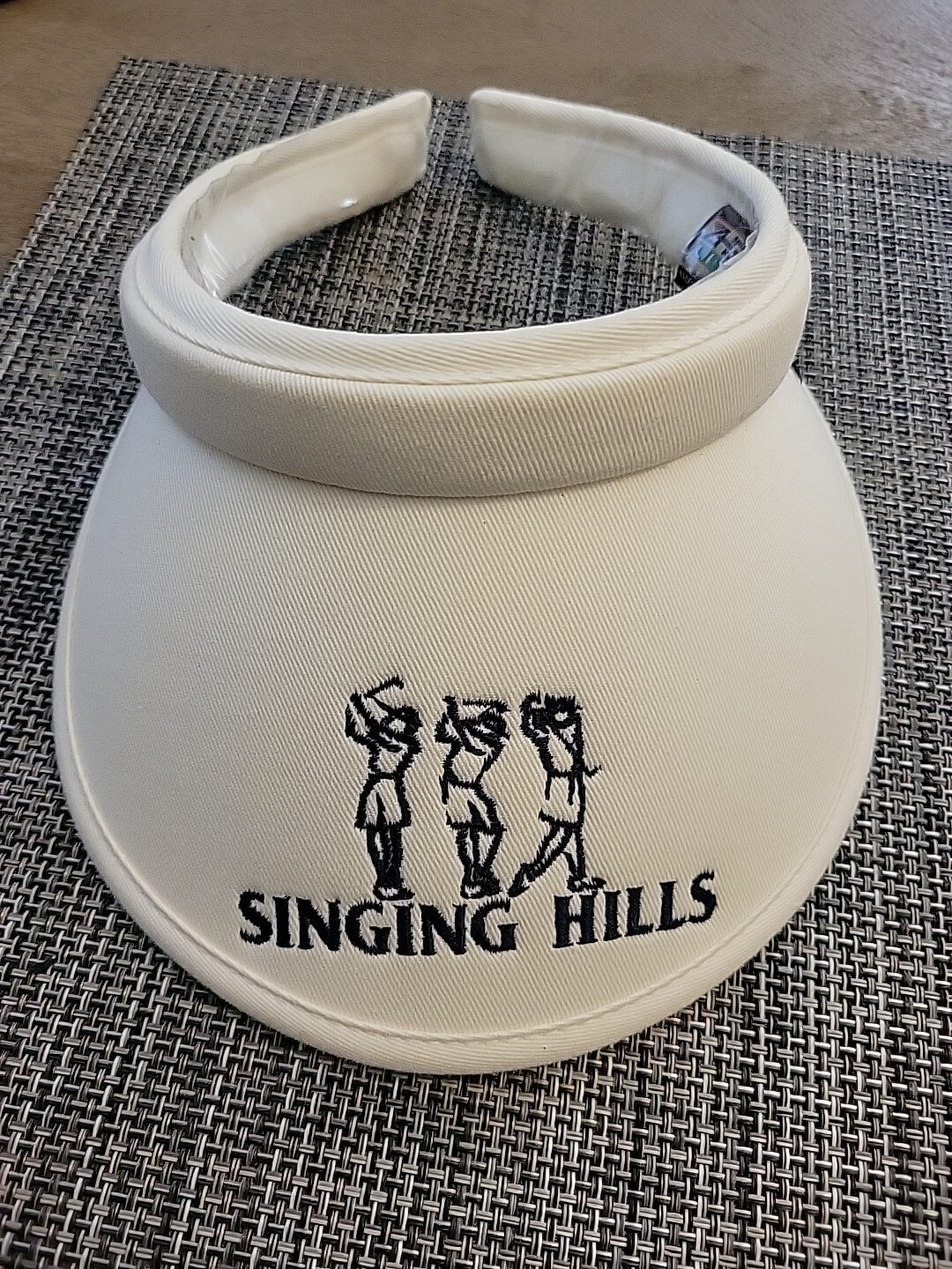 Vintage Ahead Lites Golf Visor Singing Hills LOGO White See Description