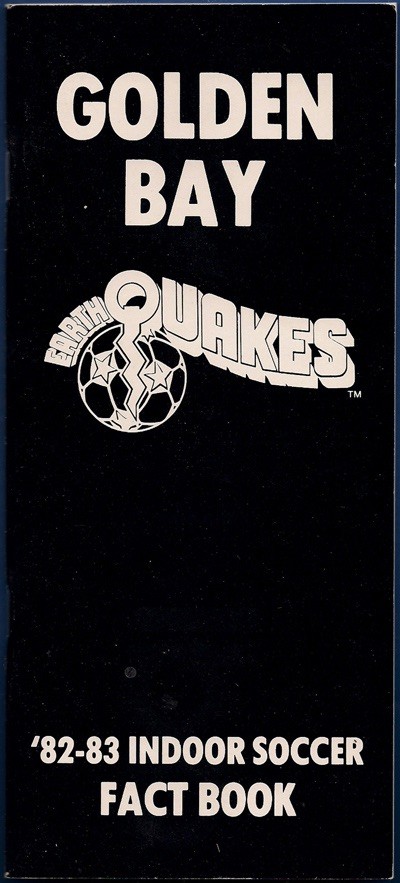 Golden Bay Earthquakes '82-83 Indoor Soccer Program Cover On 12x8in Metal Sign