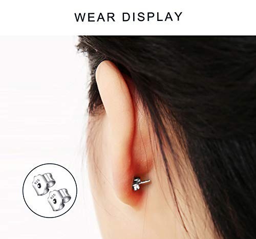 30PCS 925 Sterling Silver Earring Backs 15 Pairs Secure Ear Locking Nuts