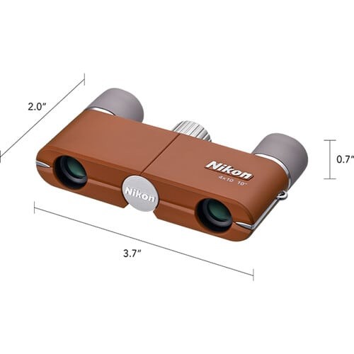Nikon 4x10D CF Amber Brown Pocket Binoculars Compact (16842)