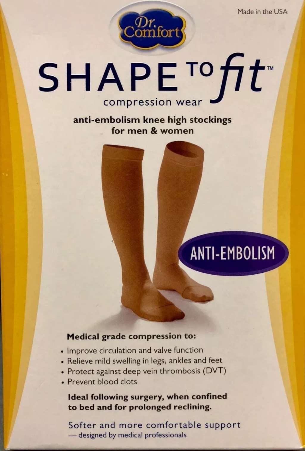 Dr. Comfort Anti-Embolism Knee-High, Long Length, CT, 18mmHg (Size: 2X 2X-Large