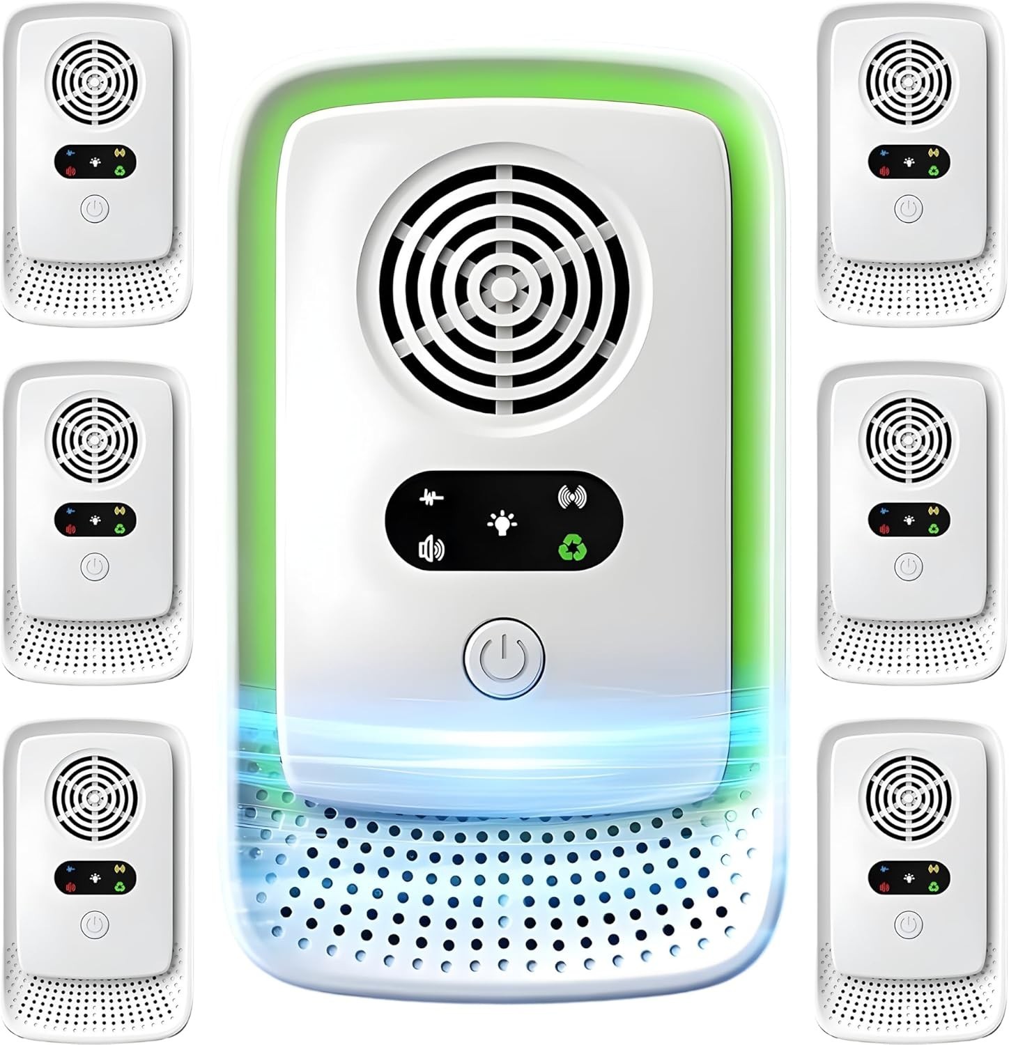 Aurasonic 2026 Upgraded Ultrasonic Pest Repeller Indoor 6 Pack Plug-in Device