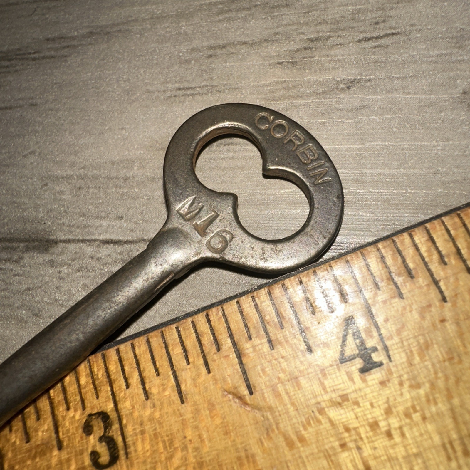 Antique Corbin Skeleton Key #M16 Solid Barrel Key