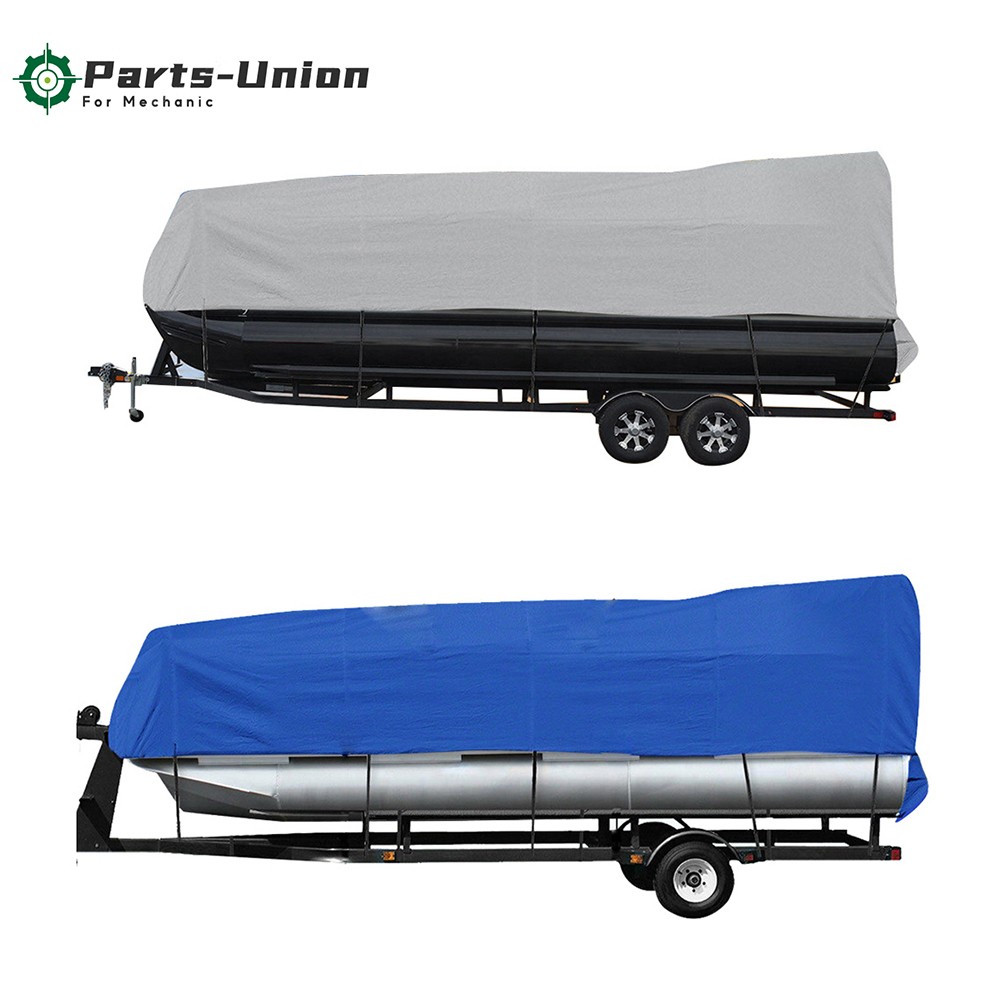 17 18 19 20ft 21 22 23 24ft Heavy Duty Pontoon Boat Cover Waterproof Blue Grey