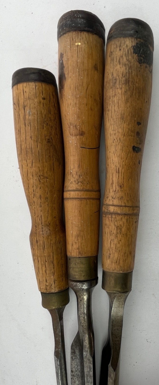 3 James Swan Socket Firmer Gouges with Handles 1 ", 7/8" & 1/4" Ready To Use