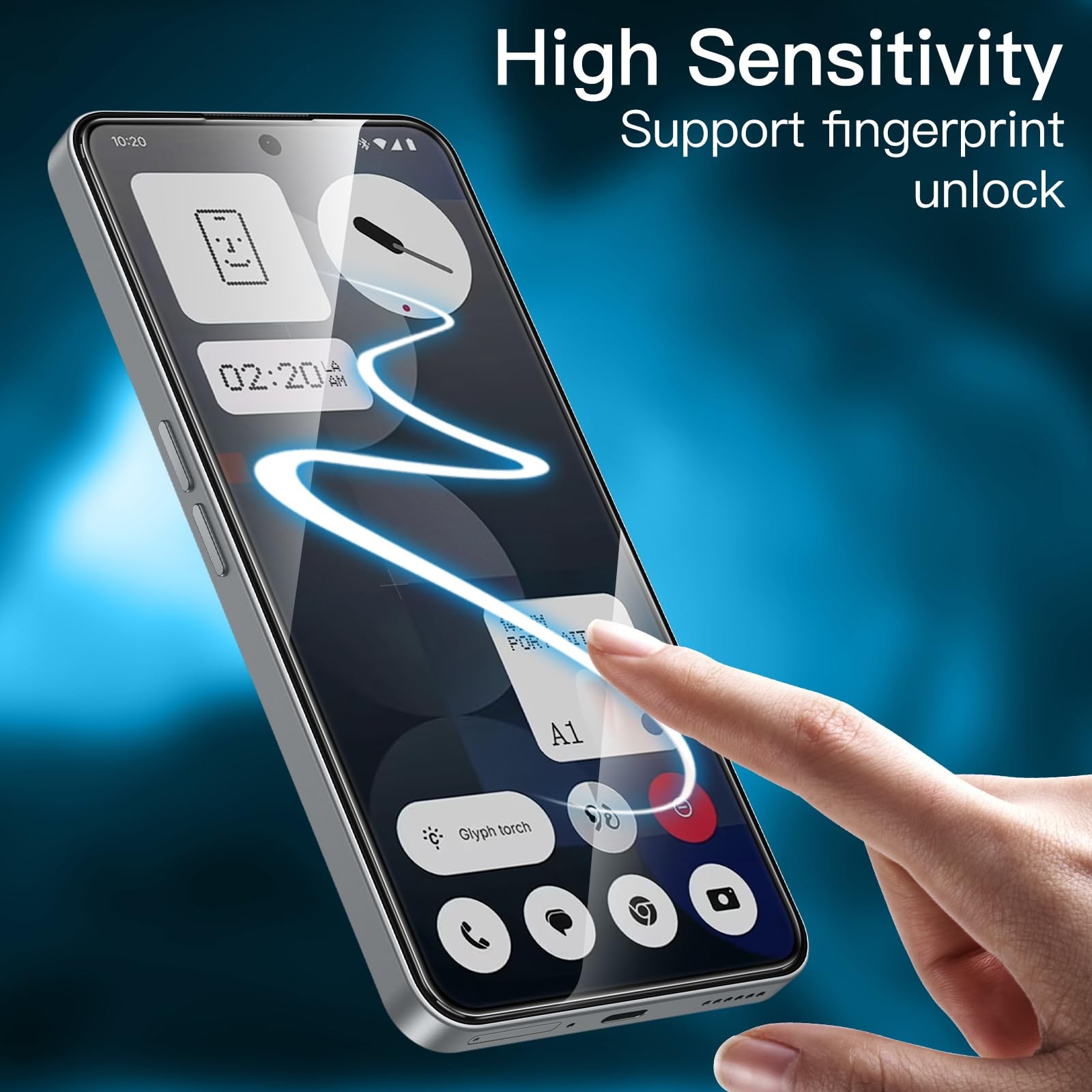JETech Full Coverage Screen Protector for Nothing Phone 3a Pro, 3-Pack