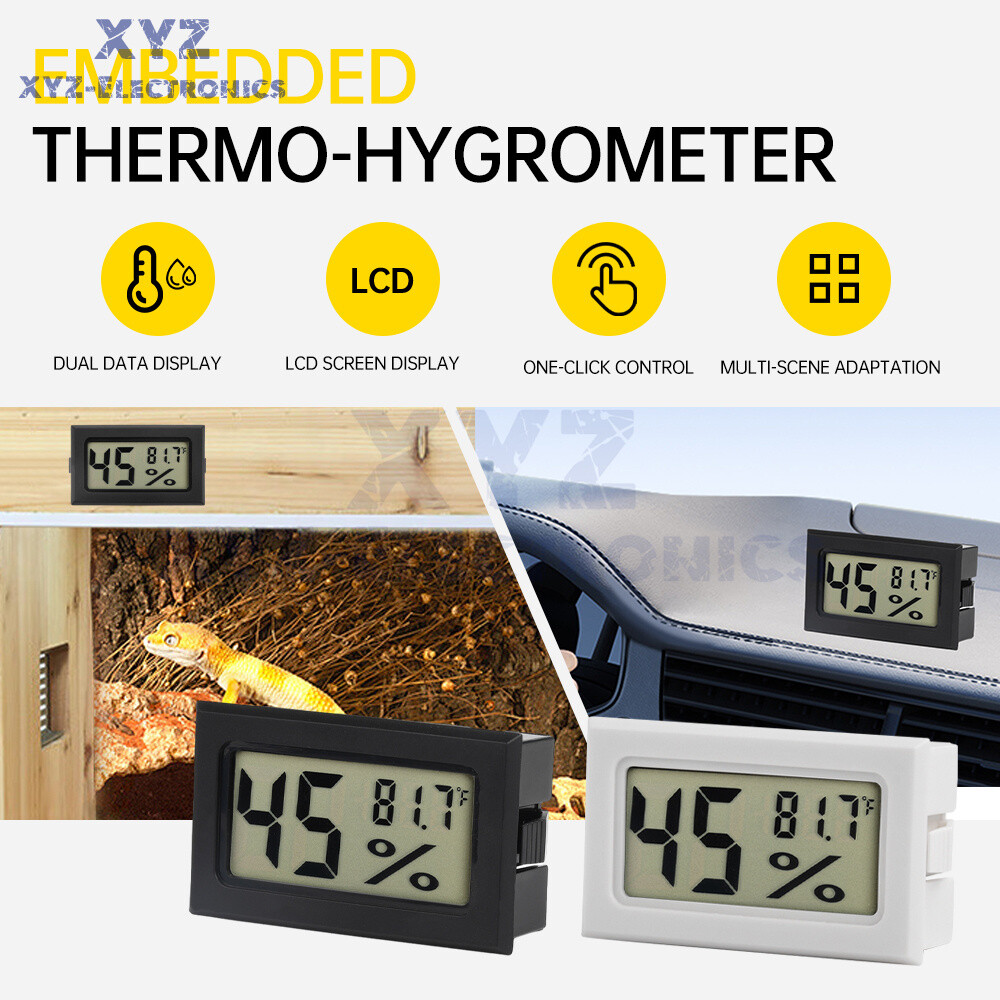 HM20 Embedded Thermo-Hygrometer Temperature and Humidity Meter ℃/℉ Switchable