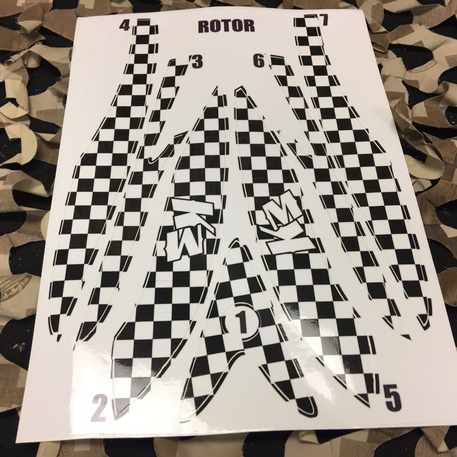 NEW KM Paintball Rotor Loader Wrap - KM Checkers Black