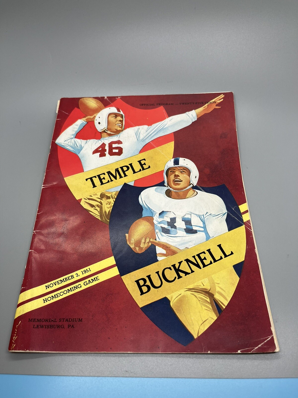 Temple university vs Bucknell University Homecoming Souvenir program 1951 cool!