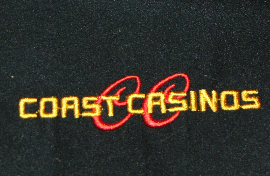 MEN'S 'GOLD COAST' LAS VEGAS CASINO BLACK LIGHTWEIGHT BLACK JACKET! ZIPPER! L