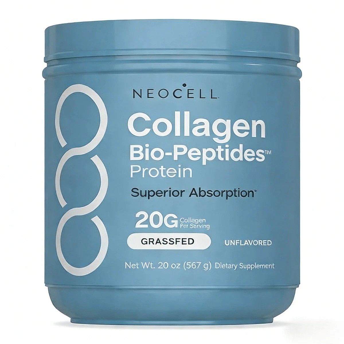NeoCell Collagen Bio-Peptides Powder 20oz,GrassFed with 18 Essential Amino Acids