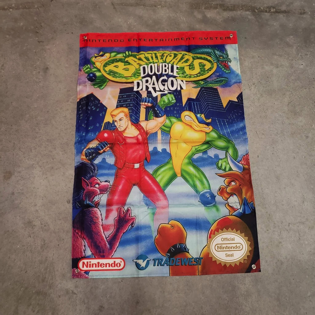 Battletoads Double Dragon Custom Wall Flag Banner Tapestry 2 x 3 Ft, NES
