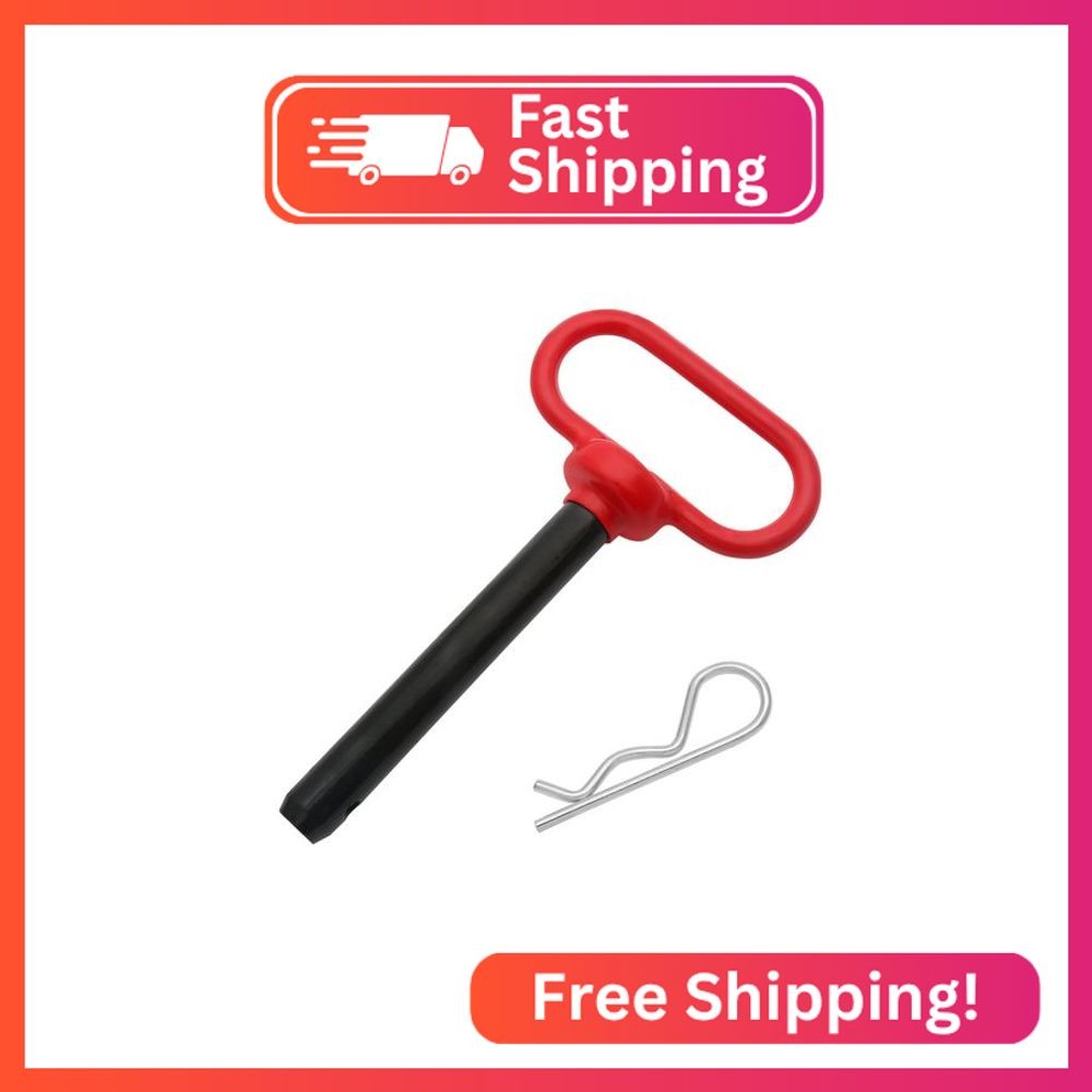 Bonsicoky Tractor Towing Hitch Pin and Clip, 5/8 x 4 Inch Trailer Gate Pin for T