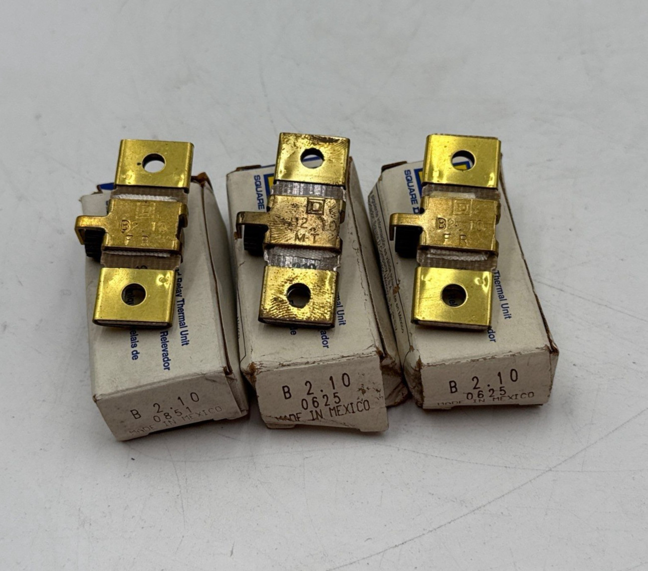 3PC Lot Square D B2.10 Thermal Overload Relay Heater Element Unit B210 3 Piece