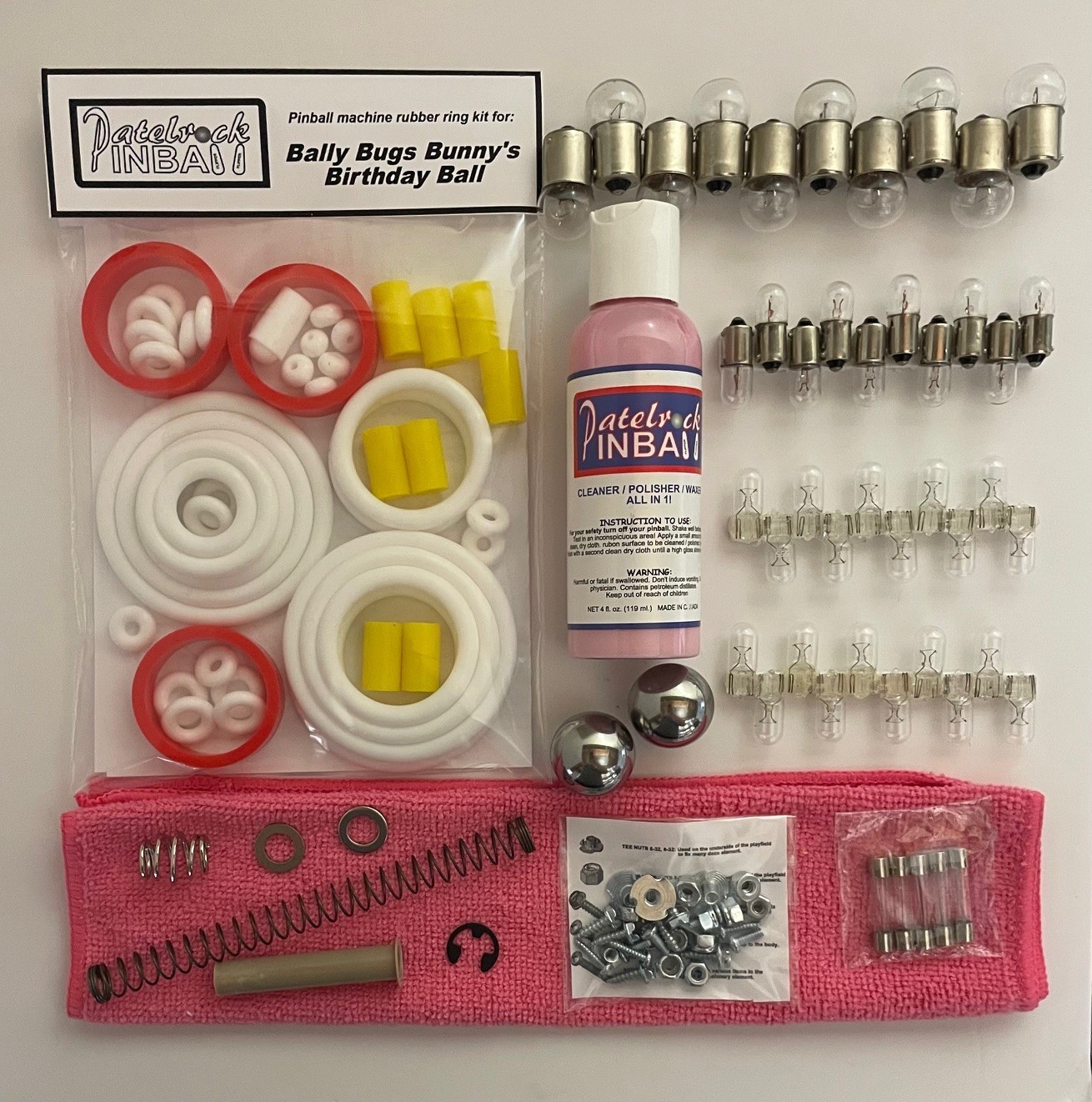 1991 Bally / Midway Bugs Bunny's Birthday Ball Pinball Machine Maintenance Kit