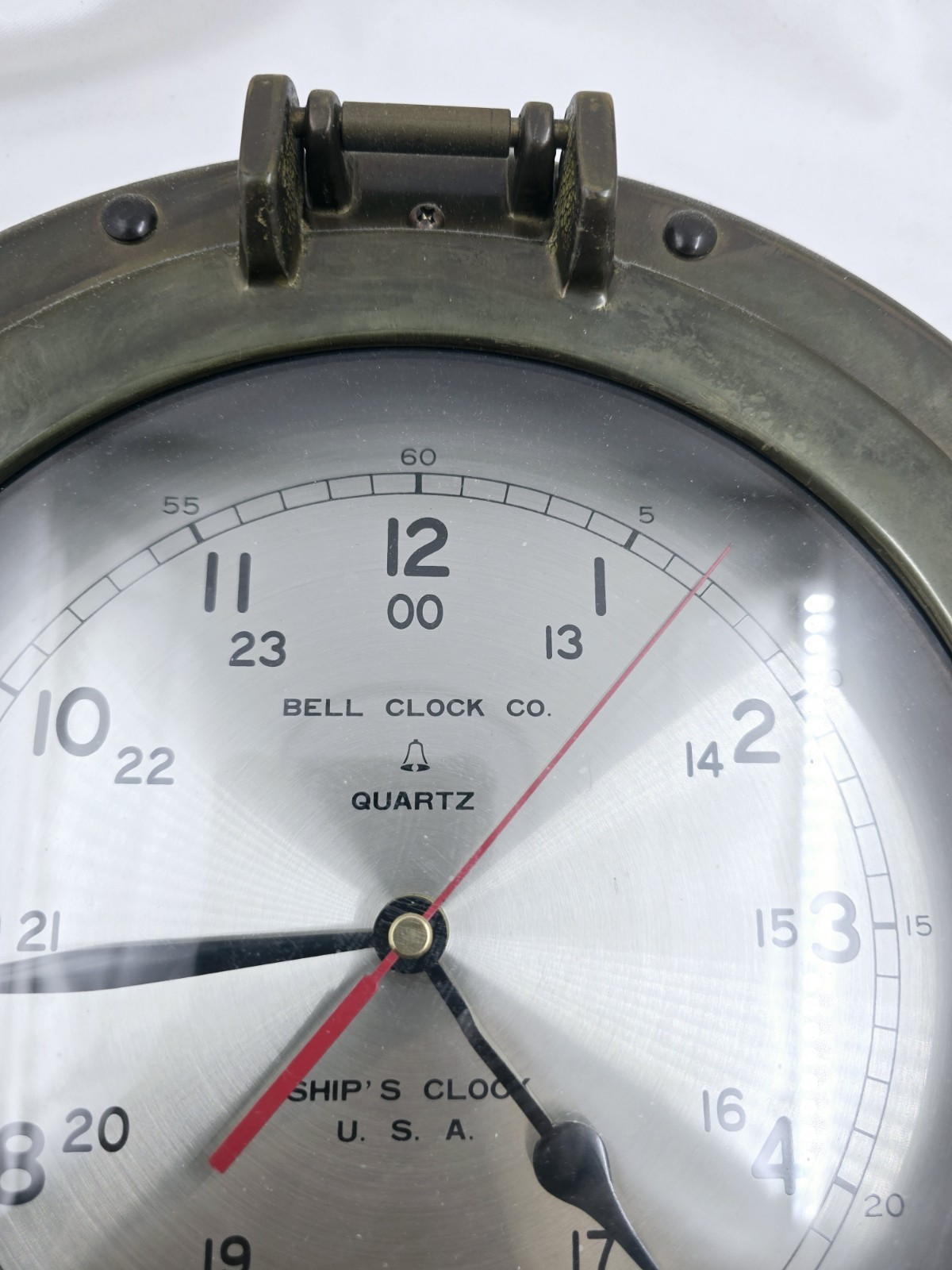 Vintage Bell Clock Ship's Clock Porthole Clock 13 In