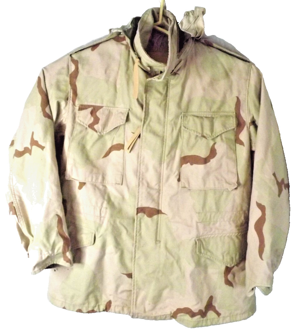 US Military Jacket Cold Weather Field Coat Desert Camo Combat Medium Regular