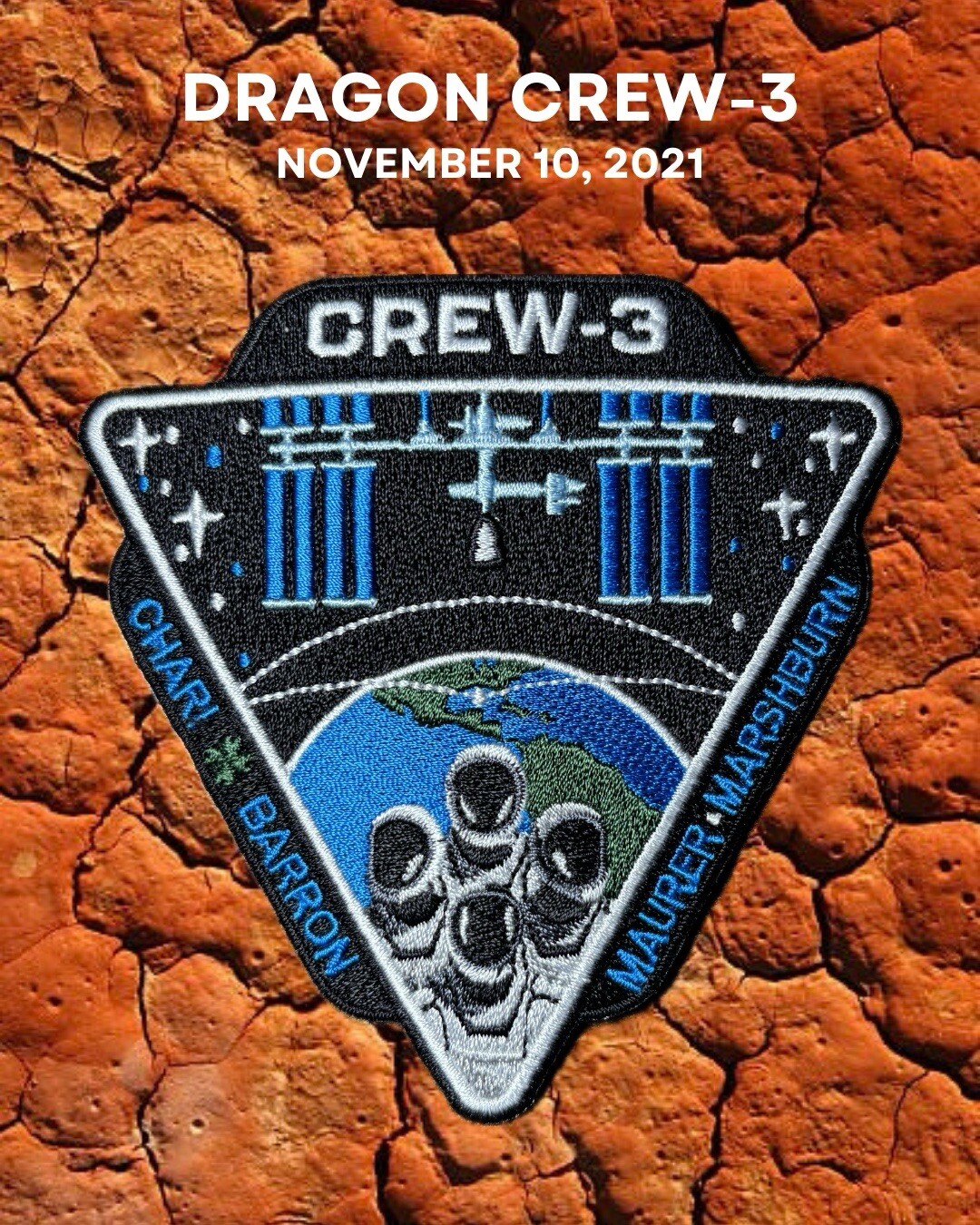 DRAGON CREW-3 SPACEX PATCH