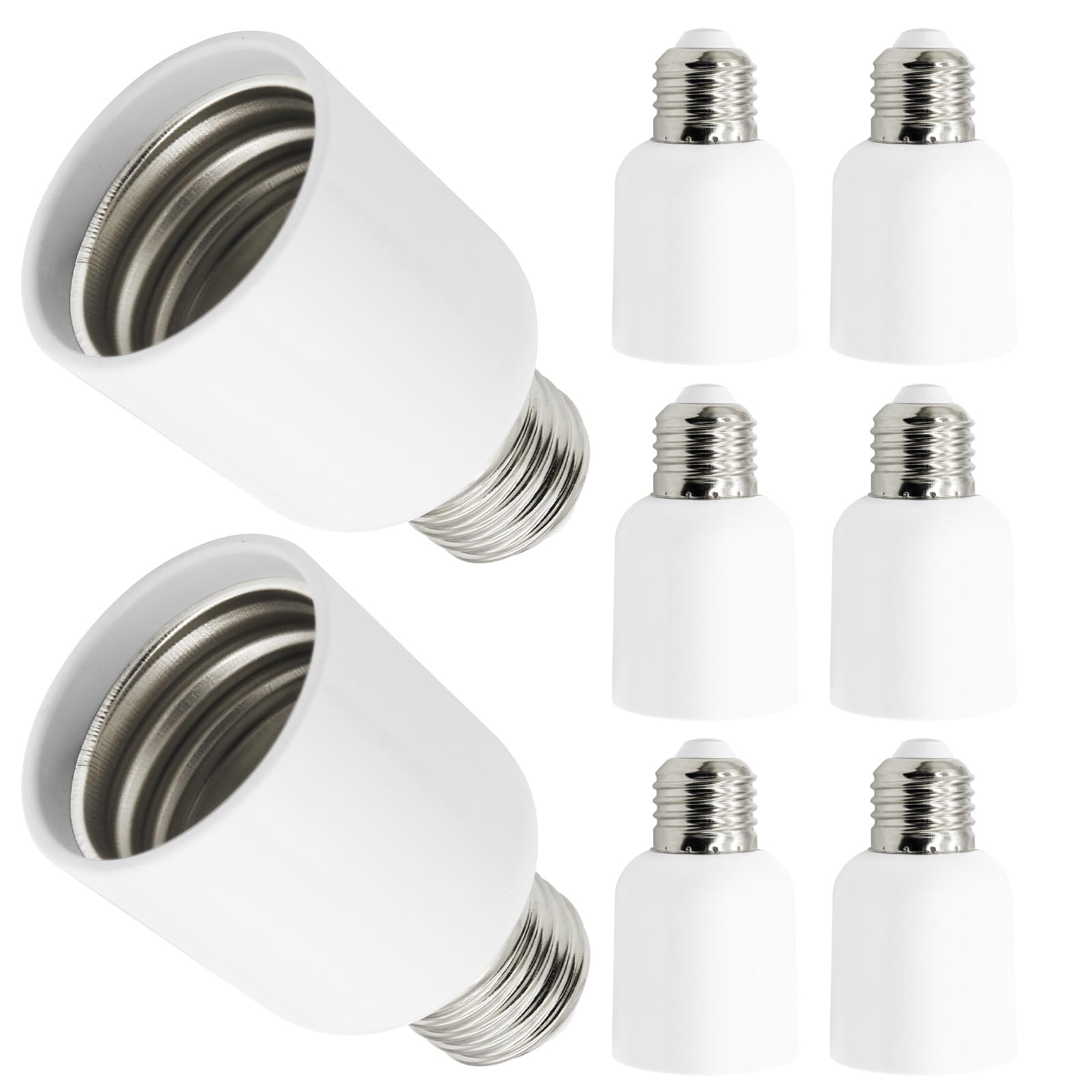 8Pack Medium Base E26 to E39 Mogul Socket Adapter Standard E26 Screw to E39 Lamp