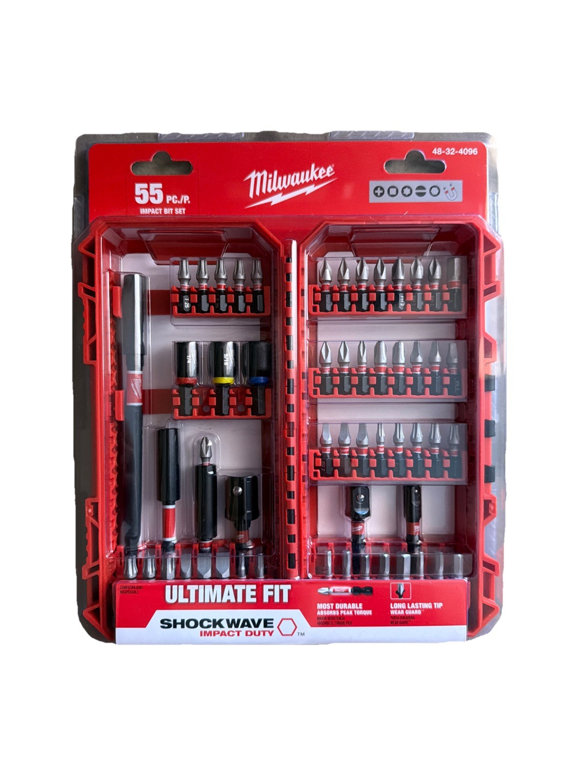 Milwaukee 48-32-4096 SHOCKWAVE Impact Duty Driver Bit Set - 55PC