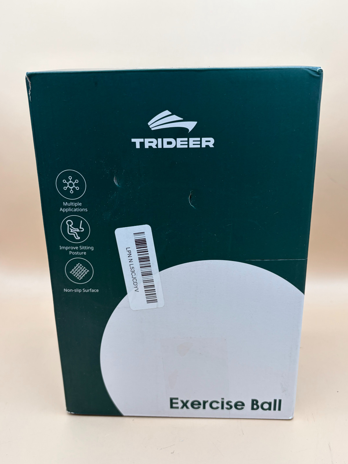 Trideer Exercise Ball for Yoga, Pilates & Fitness – Purple / Gray, Large 58-65cm