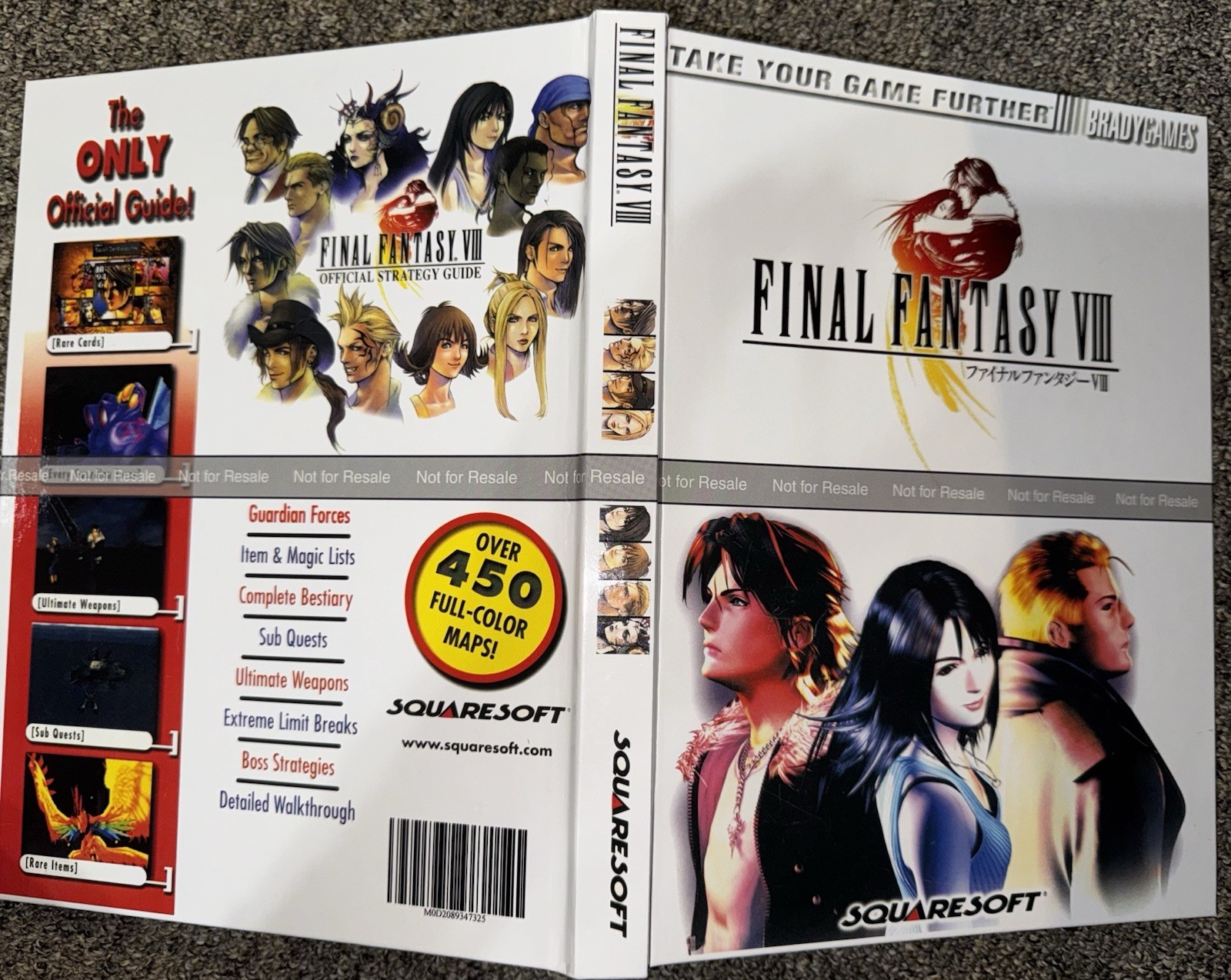 Final Fantasy 8 VIII Brady Games Custom Hardcover Strategy Guide