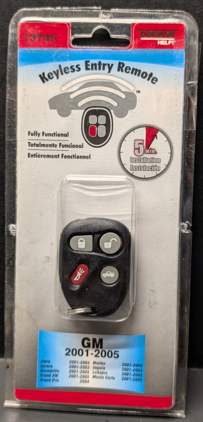 Dorman 13745 Keyless Entry Remote GM 2001-2005 (5 minute Install)