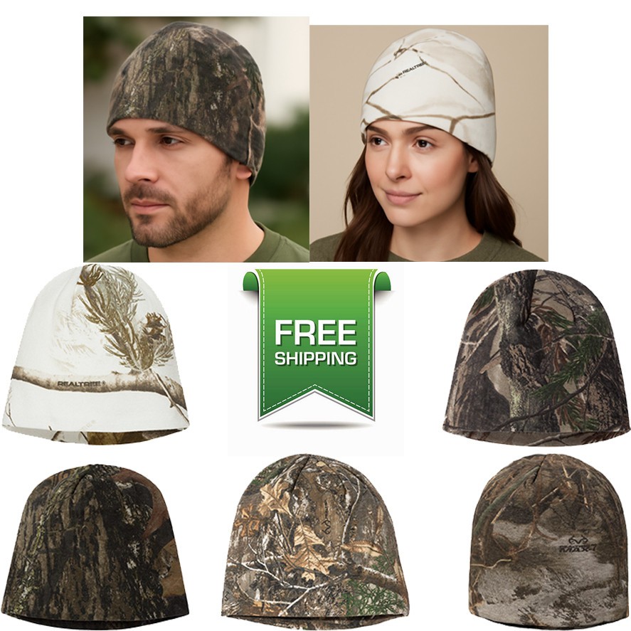 Mens Ladies Realtree Mossy Oak Max Camo Beanie Skull Soft Knit Warm Hunting Cap