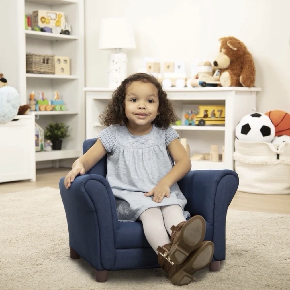 Melissa & Doug Child's Denim Armchair, Children's Furniture