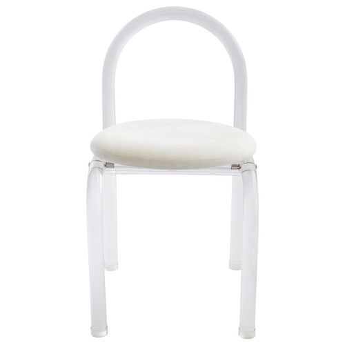 Modern Minimalist Acrylic Clear Desk Chair Makeup Chair 40*40*72cm Velvet