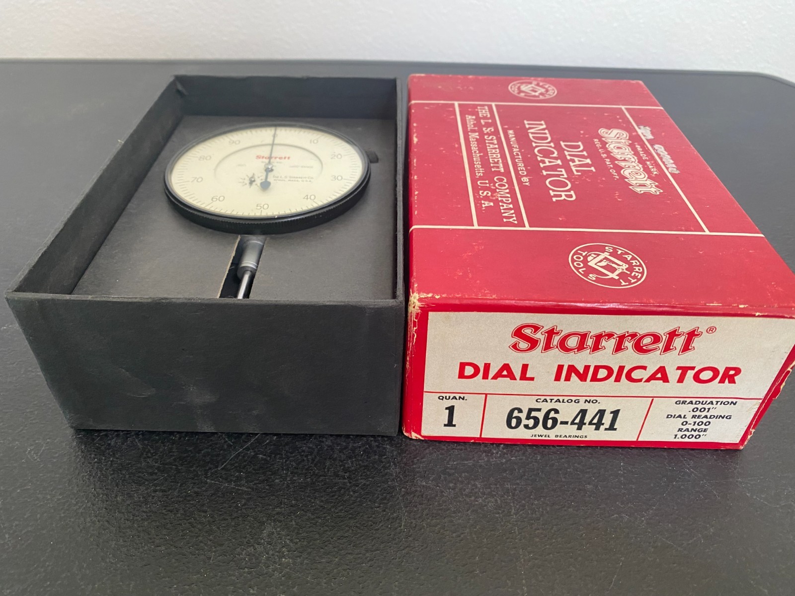 Starrett No. 656-441 Dial Indicator 1" Range .001