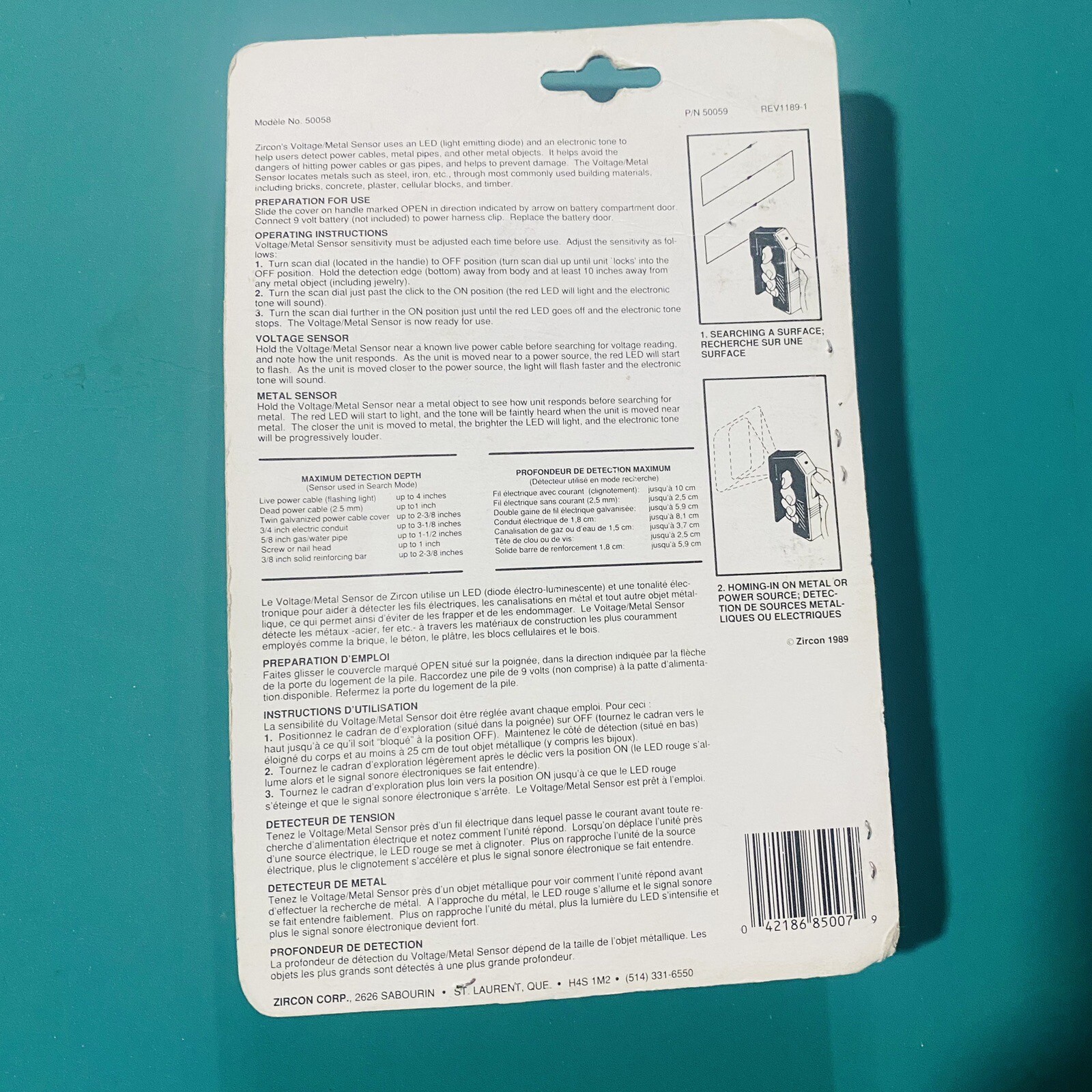 Zircon 50058 Voltage and Metal Sensor