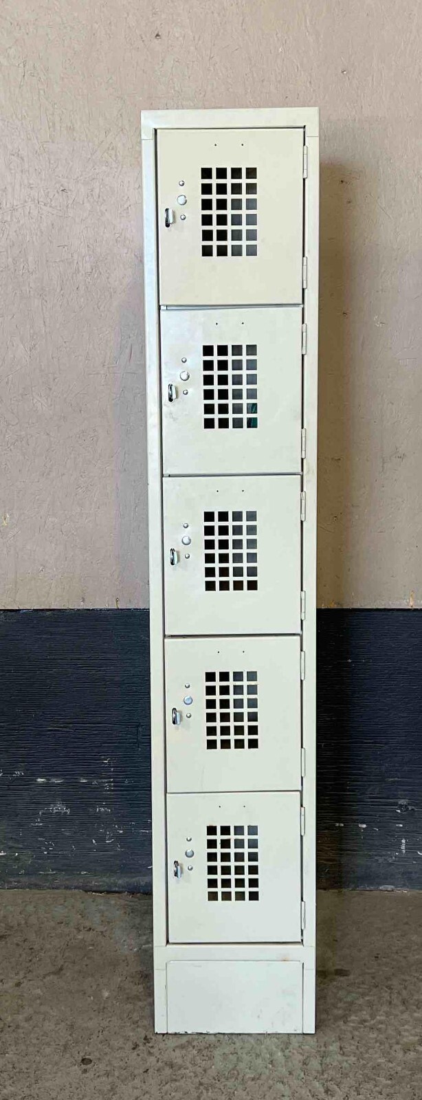 5 Tier Locker school gym employee five door compartment 12”x12”x66.5” metal