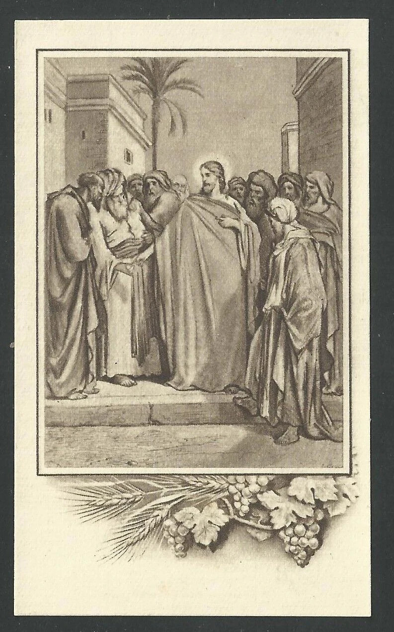 Holy card antique de Jesus santino image pieuses estampa