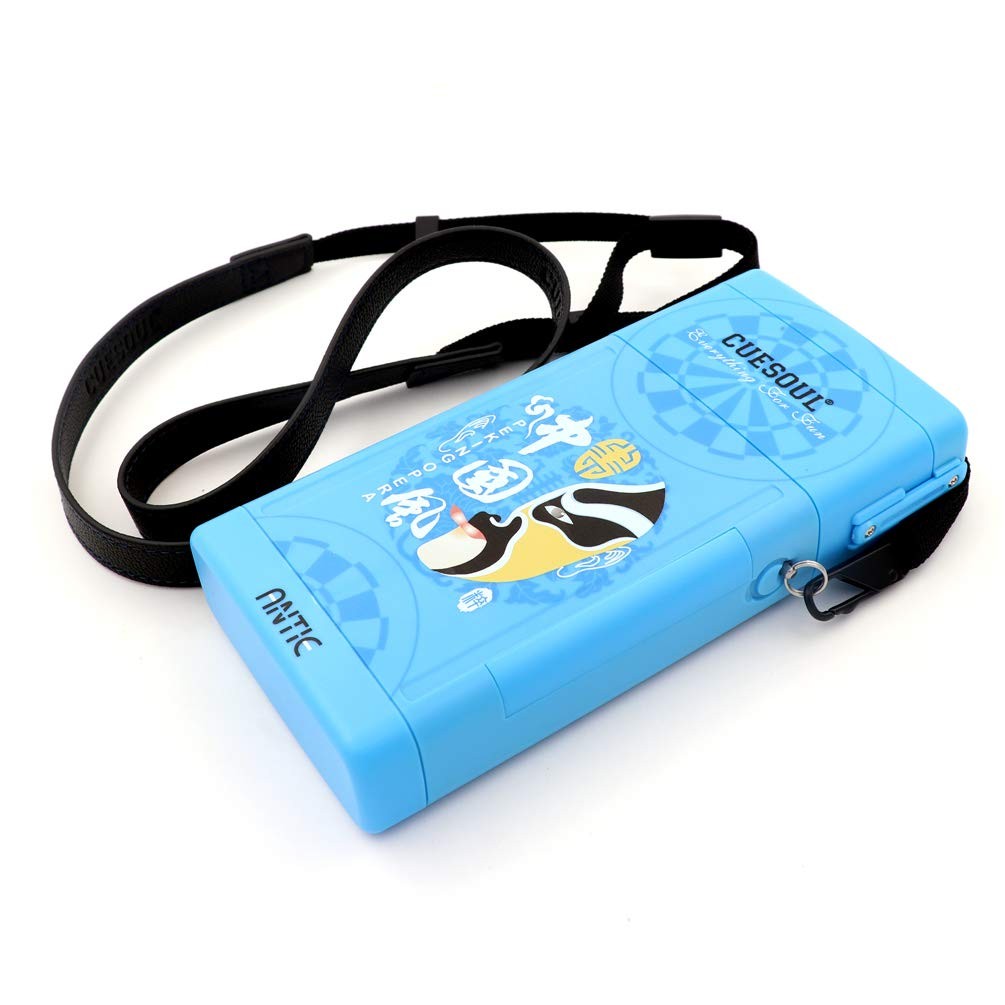 CUESOUL ANTIE Hard Dart Case Blue,Holds 6 Steel Tip Medium, Case-Blue