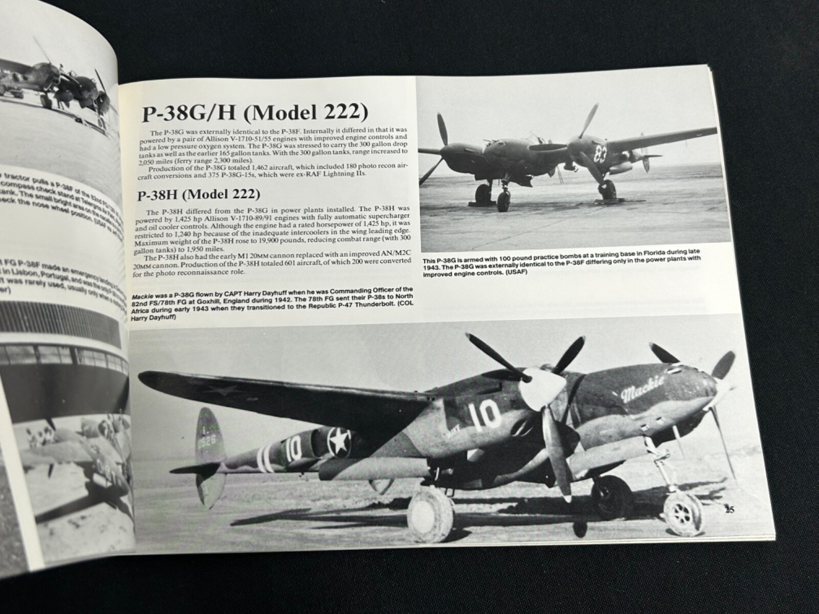 P-38 Lightning In Action Book