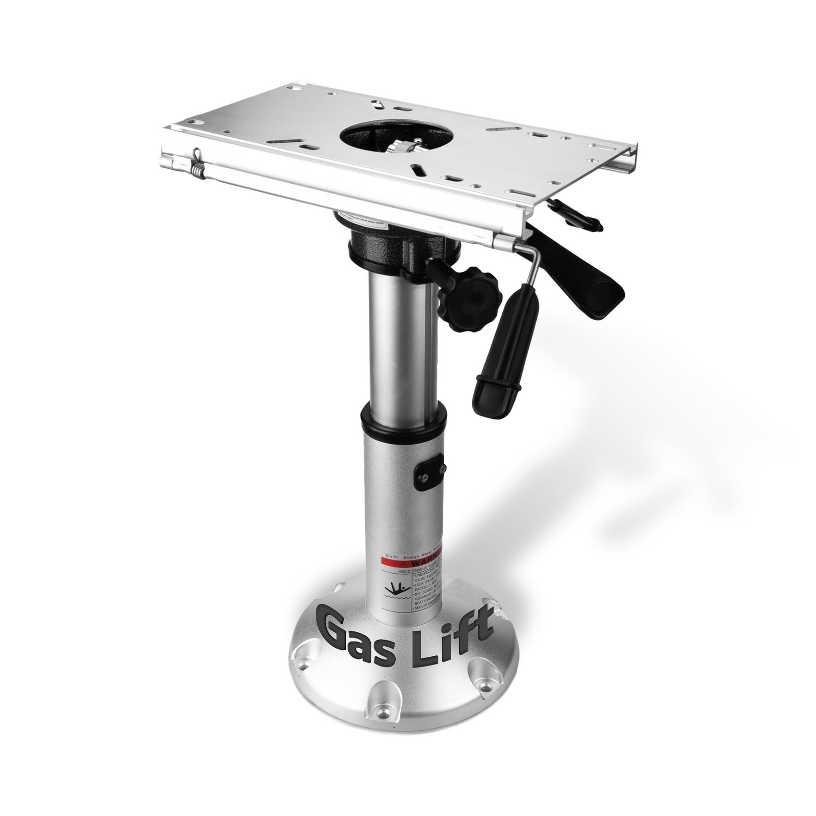 Gas Lift Boat Seat Pedestal with Slide Mount, Aluminum Adjustable Height from...