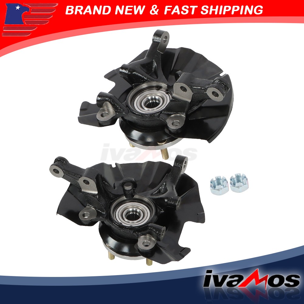 2x For Kia Rio Hyundai Accent 06-11 Front Steering Knuckle Assembly 517161E100