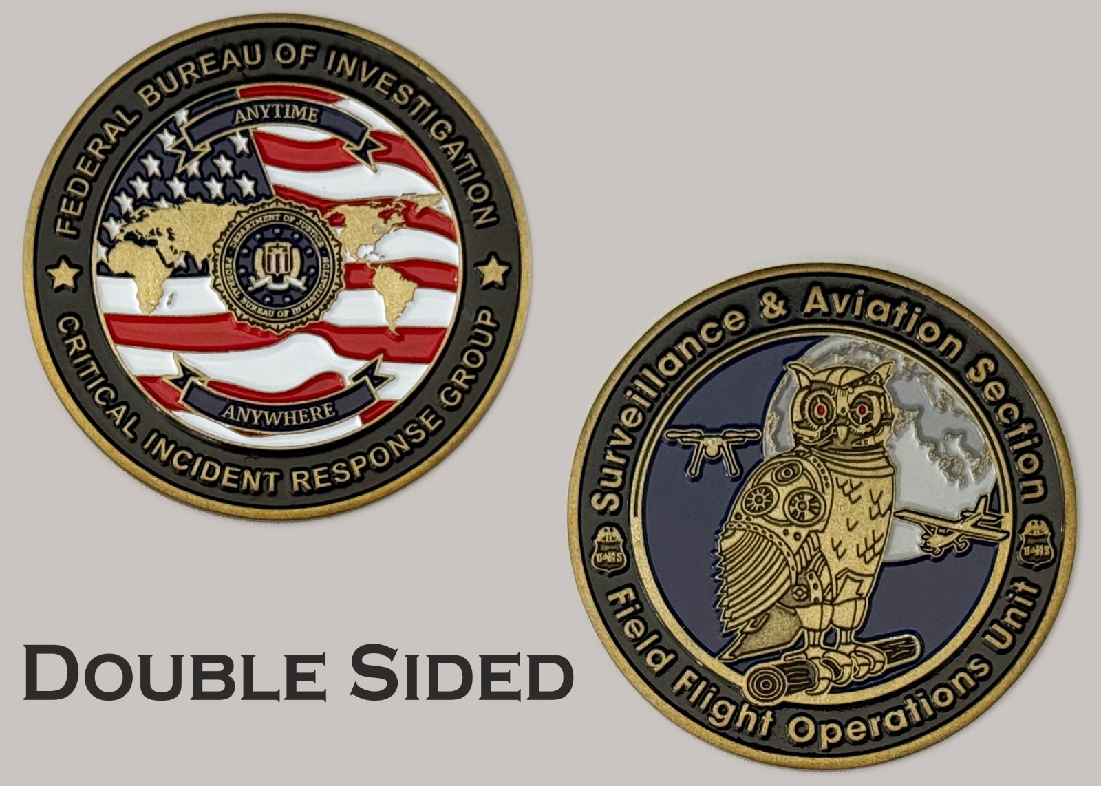 FBI CIRG Surveillance Aviation Challenge Coin  J#3